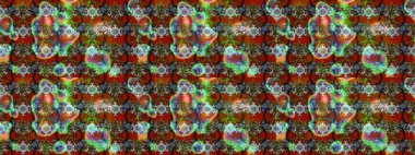 Çizim kalıbı. Raster illüstrasyonu. Organik motif arka planı. Ultraviyole kumaş deseni.