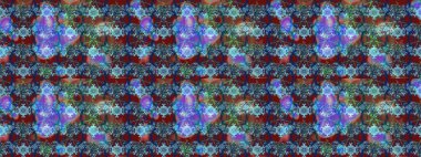 Mavi renkli çiçek desenli çizim. Suluboya tarzında mavi renkte çiçekler.