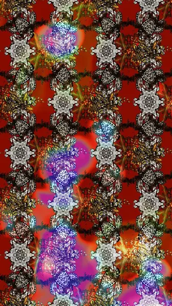 Kahverengi ve kırmızı renkte çiçekler. Çiçekli eskiz çizimi. Düz Çiçek Elementleri Tasarımı. Renkli Yaz Teması çizim şablonu.