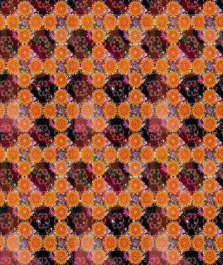 Raster Şirin kumaş deseni. Düz Çiçek Elementleri Tasarımı. Eskiz klasiği. Renkli Bahar Teması çizim şablonu.