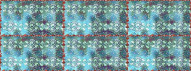 Doğa. Raster deseni. - Mavi ve nötr çiçekler. Çiçek kompozisyonu. Çiçek arkaplan. Küçük çiçekte güzel bir desen var. Çiçek kolajı.