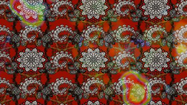 Çiçekli, yapraklı, çiçek desenli eskiz. El çizimi. Raster illüstrasyonu.