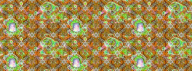 Çiçekler suluboya eskiz deseni. Raster Stili kumaş deseni.