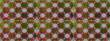 Çiçeksiz desenli nakış işlemeli gelincikler ve vadideki zambaklar. Tekstil tasarımı için kahverengi ve gri renkli geleneksel halk çiçekleri buketi.