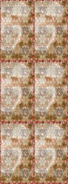 Raster illustration. Seamless floral pattern in folk style with flowers, leaves. Hand drawn.