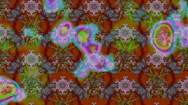 Güzel kumaş deseni. Raster suluboya deseni, narin çiçekler, çiçekler, tebrik kartı şablonu..