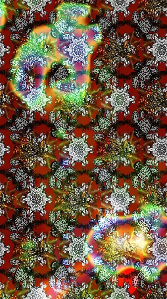 Çiçekli el çizimi çizimi deseni. Modern gelişim kahverengi raster arka plan duvar kâğıdı illüstrasyon klasik çizgili iz sürme desenli çiçekler, çiçekli süsler.