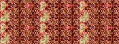 Şık bir grafik desen. Kusursuz raster arka plan. Kırmızı renklerde altın elementler. Duvar kâğıdı barok, İspanyol kumaşı. Çiçek deseni.