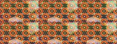 Duvar kâğıdı barok, İspanyol kumaşı. Kusursuz raster arka plan. Kusursuz çiçek deseni. Kahverengi renklerde grafiksel modern.