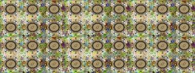 Kusursuz kraliyet lüksü, altın barok kumaş rengi. Altın antika ortaçağ dekoratifi, yapraklar ve gri renkli altın desenli süslemelerle pürüzsüz bir desen..