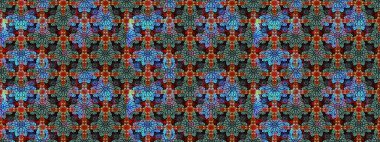 Küçük çiçekte güzel bir desen. Küçük renkli çiçekler. Motley illüstrasyonu. Çiçekli bahar çiçekleri. Moda baskıları için zarif bir şablon.