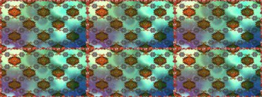 Yeşil ve mavi renklerde. Anti-stres için soyut örnek sayfası. Raster illüstrasyonu.