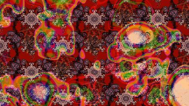 Hoş bir çiçek geçmişi var. Küçük bir çiçekte eskiz deseni. Raster illüstrasyonu. Güzel kumaş deseni.