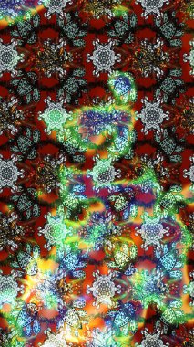 Modern stil dokusu. Çiçek desenli raster, yeşil ve kahverengi çizgi grafik deseni soyut raster arkaplan.