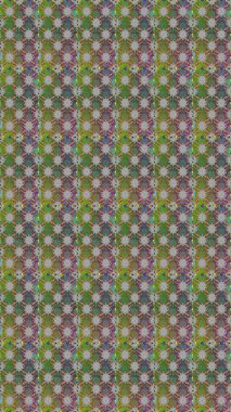 Raster illüstrasyonu. Çiçekli karalama şeklinde Raster çiçek deseni. Yeşil ve gri renklerde bahar çiçekleri..