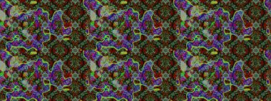 Parlak renkli çiçekleri ve yeşil ve gri renkte yaprakları olan harika bir çiçek deseni. Moda baskıları için zarif bir şablon. Modern çiçek arkaplanı. Halk stili.