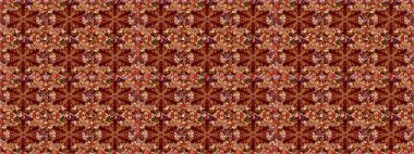 Altın elementlerle kırmızı renklerde altın desen. Süslü raster dekorasyonu. Barok tarzında duvar kağıdı tasarımı için kusursuz damaske deseni arkaplanı.