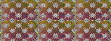 Çiçekli güzel suluboya desen. Kahverengi ve gri renklerde. Raster illüstrasyonu.