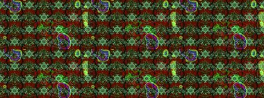 Süslü kumaş deseni. Raster deseni. Çiçekli çiçek deseni, suluboya..