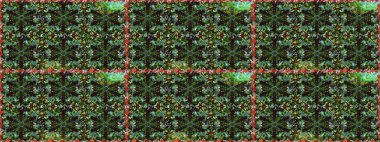 İslam tasarımı. Gri renkli ve altın elementli altın desenli. Raster altın tekstil baskısı. Çiçek kiremitleri. Kusursuz desenli oryantal süs.