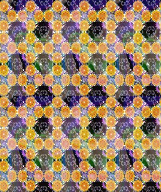 Sarı renkli çiçekler. Renkli Bahar temalı eskiz kalıbı. Çiçekli çiçek deseni, suluboya. Düz Çiçek Elementleri Tasarım Raster illüstrasyonu.