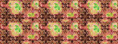 Raster illüstrasyonu. Dekoratif simetri arabesk. Doğum günü kartı, davetiye ya da afiş için iyidir. Kusursuz ortaçağ çiçek deseni. Kahverengi renklerde altın.