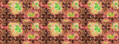 Raster illüstrasyonu. Dekoratif simetri arabesk. Doğum günü kartı, davetiye ya da afiş için iyidir. Kusursuz ortaçağ çiçek deseni. Kahverengi renklerde altın.