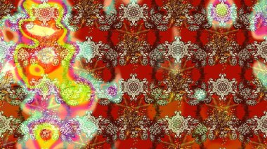 Raster güzel bir çiçek deseni çizmiş. Bahar mevsimi. Tatil havası. Nazik romantik baskı. Kahverengi ve kırmızı renkte çiçekler.