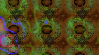 Parlak renkli çiçekleri olan ve kahverengi ve yeşil renkli yaprakları olan harika bir çiçek deseni. Moda baskıları için zarif bir şablon. Modern çiçek arkaplanı. Halk stili.