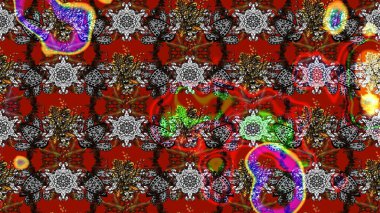 Küçük çiçekli basit bir çiçek çizimi. Kırmızı ve gri renkte şirin çiçekler. Moda baskısı, albüm, ambalaj kağıdı ve duvar kağıdı için zarif dekoratif süslemeler. Raster illüstrasyonu.