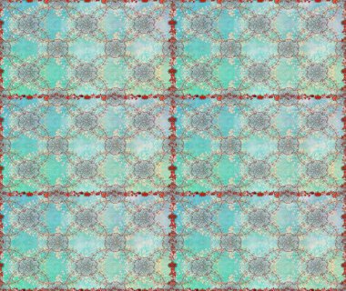 Renkli Yaz Temalı Kusursuz Arkaplan. Çiçekli kusursuz retro desen. Tarafsız ve mavi renkte çiçekler. Düz Çiçek Elementleri Tasarımı.