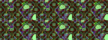 Renkli Bahar Teması eskiz kalıbı. Süslü kumaş deseni. Raster illüstrasyonundaki çiçek desenli çizim. Düz Çiçek Elementleri Tasarımı.