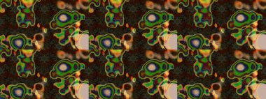 Raster Çiçek İllüstrasyonu güzel tekstil. Kahverengi renkli etnik çiçeklerle zarif bir eskiz deseni..