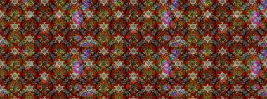 Raster illüstrasyonundaki çiçek desenli çizim. Kahverengi ve kırmızı renkte çiçekler. Renkli Yaz Temalı eskiz kalıbı. Düz Çiçek Elementleri Tasarımı.