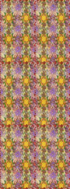 Düz Çiçek Elementleri Tasarımı. Renkli Yaz Temalı Kusursuz Arkaplan. Güzel kumaş deseni. Yazdır. Güzel, pürüzsüz bir desen. Raster çiçekli arka plan.