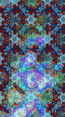 Renkli Bahar Teması eskiz kalıbı. Raster illüstrasyonu. Renkli çiçekler. Çiçekli çiçek deseni, suluboya. Düz Çiçek Elementleri Tasarımı.