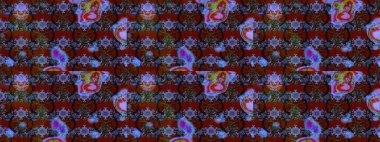 Raster düz çiçek çizim deseni. Hediye ambalaj kağıdı, tebrik kartları, posterler ve pankart tasarımı. Kırmızı ve kahverengi renkte çiçekler.