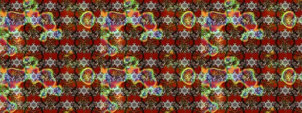 Şirin çiçekli eskiz deseni ve kahverengi renkli yapraklar, suluboya çiçek deseni, duvar kağıdı, kart veya kumaş için fayanslı. Raster illüstrasyonu.