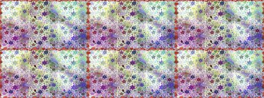 Şirin çiçekli kusursuz desen ve nötr ve gri renklerde yapraklar, suluboya çiçekli desen, duvar kağıdı, kart veya kumaş için fayanslı. Raster illüstrasyonu.