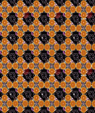 Düz Çiçek Elementleri Tasarımı. Renkli Bahar Teması eskiz kalıbı. Parlak arkaplan eskiz desenli çiçekli fantezi tasarımı.