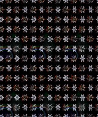 Küçük çiçekteki sevimli çiçek deseni. Varicoloblack Raster çizimi. Birçok siyah soyut çiçekli tropikal çizim deseni.