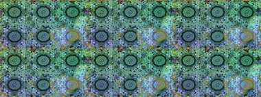 Damask altın soyut çiçek mavi renklerde dikişsiz desen. Raster illüstrasyonu. Süsleme.