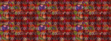 Raster illüstrasyonu. Tekstil veya kitap kapakları, imalat, duvar kağıtları, baskı, hediye paketi ve yapıştırma kitabı için çiçek eskizi geçmişi. Küçük ölçekli çiçeklerdeki basit sevimli desen.