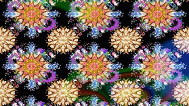 Botanik çizim kalıbı. Raster deseni. Suluboya etkisi. Organik elementler.