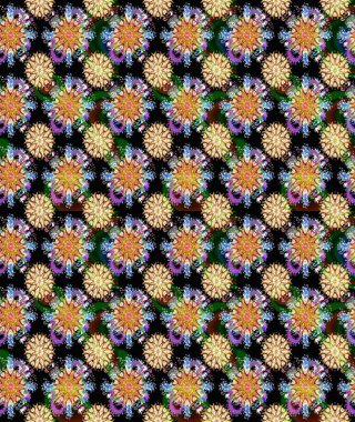 Küçük çiçekte güzel bir çiçek deseni var. Raster deseni. Çiçekli çiçek deseni, suluboya..