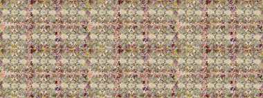 Çizgi sanatı tasarım şablonu için kusursuz sınır. Bej renklerde altın element. Davetiyeler, kartlar, web sayfası için Raster illüstrasyon. Doğu tarzı element. Altın çizgili çiçek dekoru.