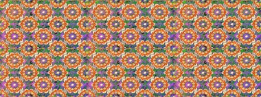 Turuncu renklerde ve altın elementlerle kusursuz klasik desen. Turuncu renklerde altın desenli altın elementler. Noel, kar tanesi, yeni yıl.