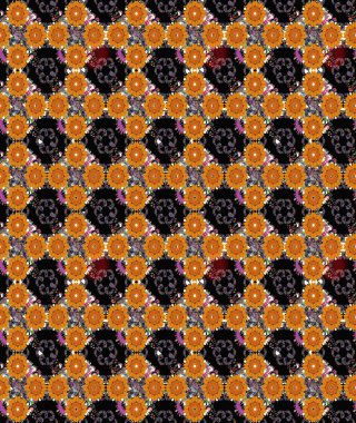 Düz Çiçek Elementleri Tasarımı. Renkli Bahar Teması eskiz kalıbı. Parlak arkaplan eskiz desenli çiçekli fantezi tasarımı.