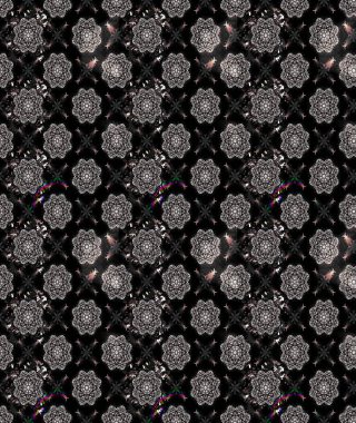 Elle boyanmış suluboya resim çizimleri, çiçekler ve bitkiler. Siyah renkte çiçekler.