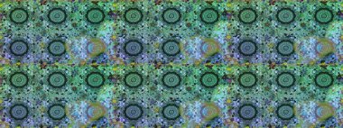 Damask altın soyut çiçek mavi renklerde dikişsiz desen. Raster illüstrasyonu. Süsleme.